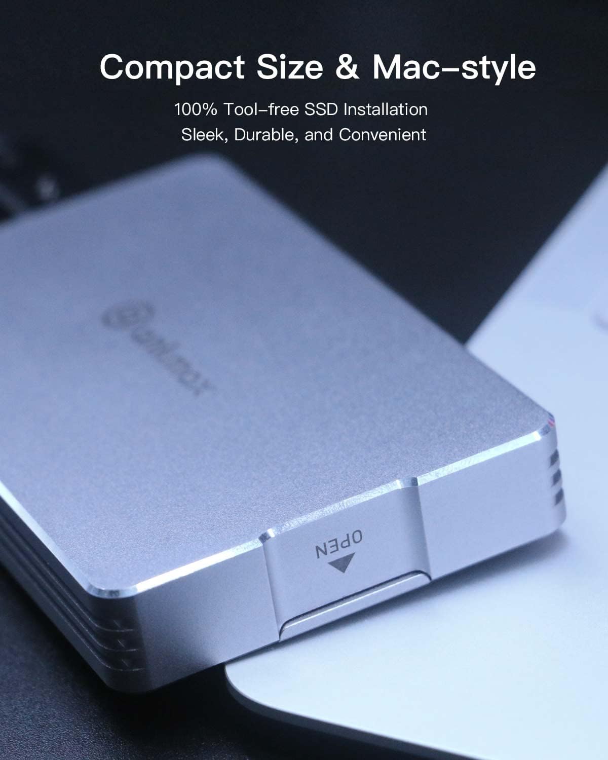 USB4 Enclosure for NVMe M.2 SSD, Aluminum External Hard Drive Enclosure V2237