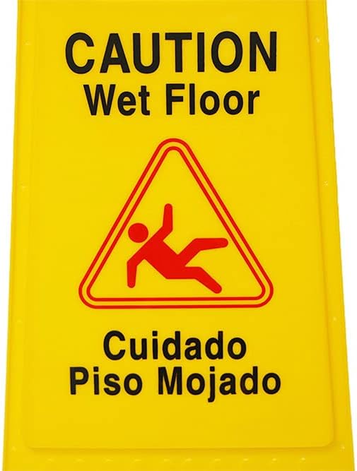 10 Pack Double Sided Yellow Wet Floor Sign H888108