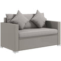 Gray Padded Outdoor Loveseat Sofa T466