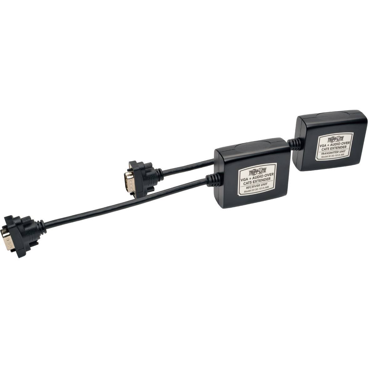 VGA Audio over Cat5 Cat6 Video Extender Transmitter Receiver O10661