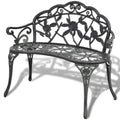 Green Cast Aluminum Outdoor Patio Bench V472