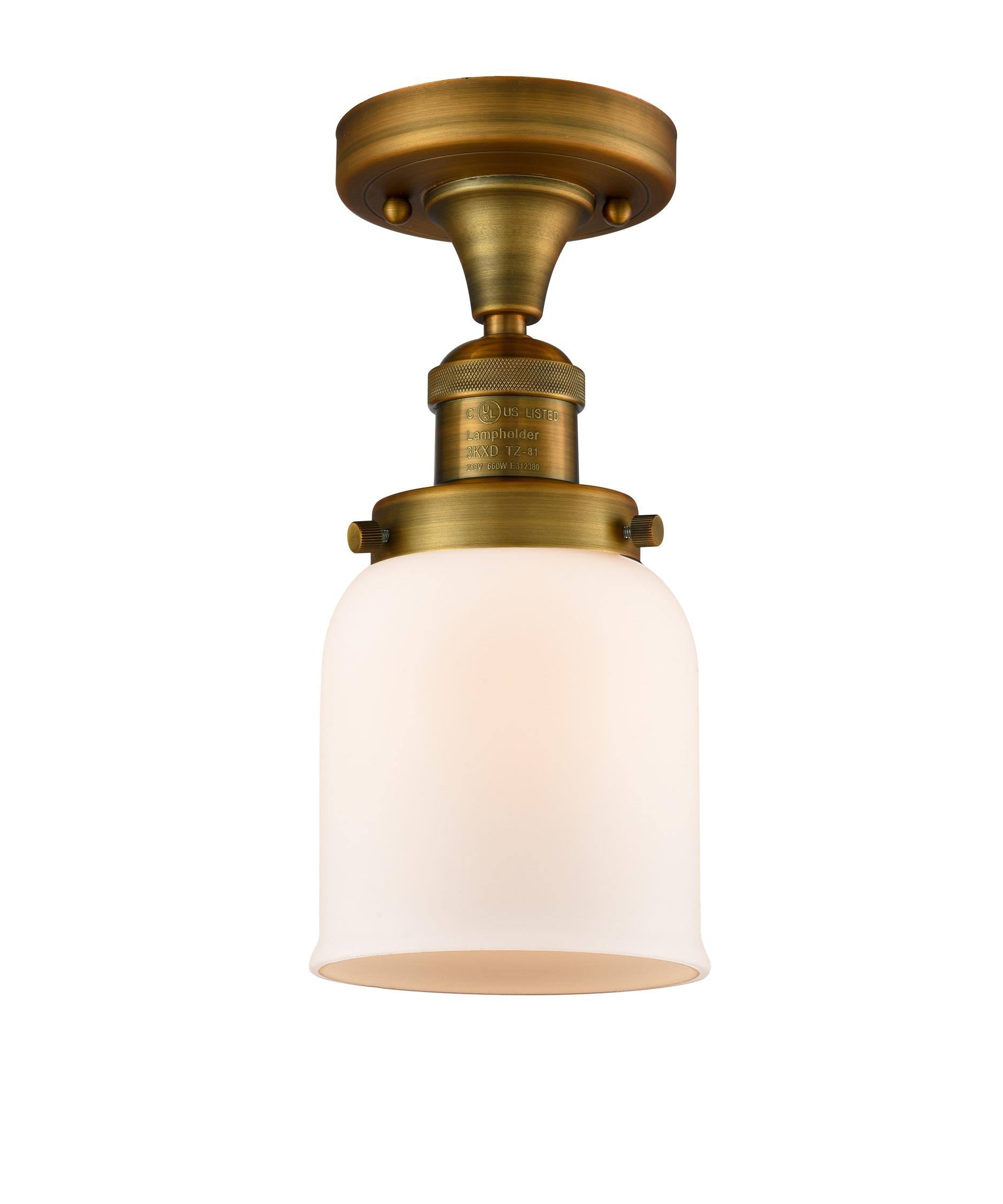 Small Bell 1 Light Semi-Flush Mount J456