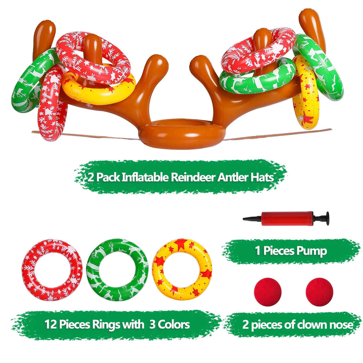 Inflatable Reindeer Antler Ring Toss Game O6174