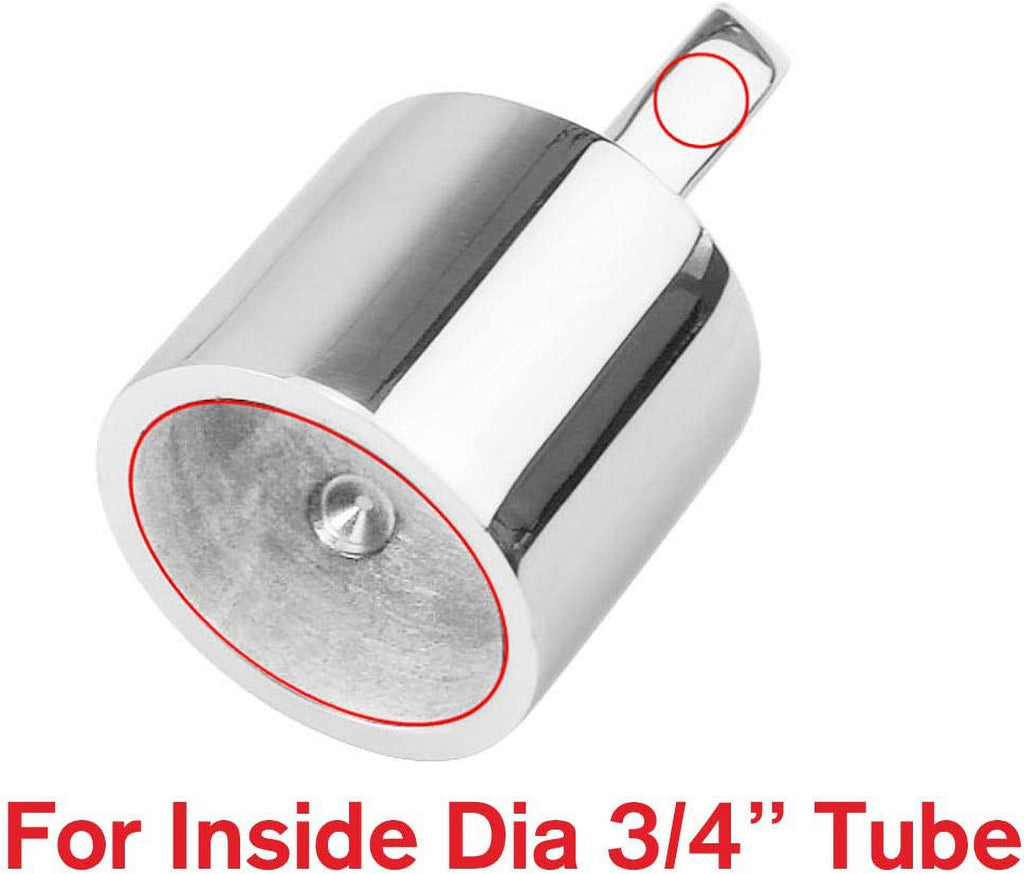 2 PCS 3/4'' Bimini Top Caps Tube Canopy Hardware, Eye End Top Fitting Marine 316 Stainless Steel H1833