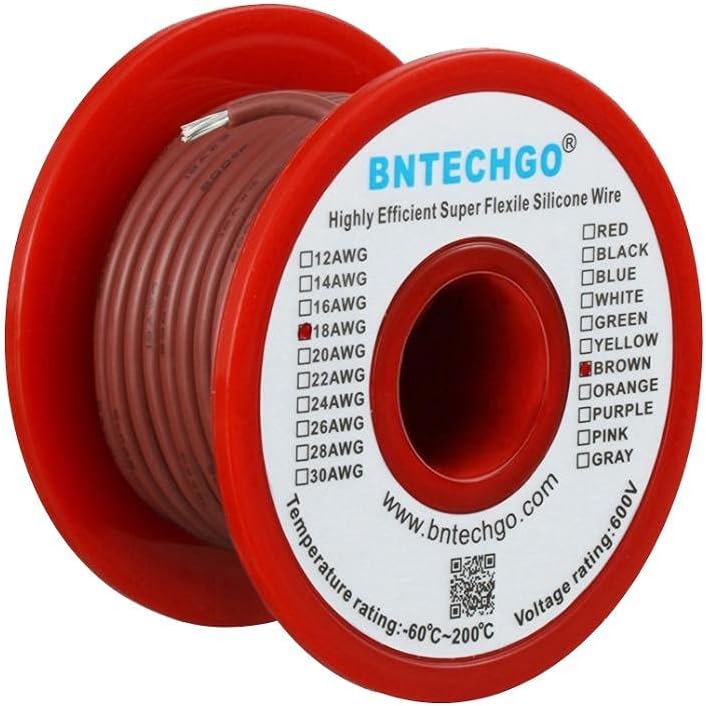 18 Gauge Silicone Wire Kit 7 Color Each 50 ft Stranded Tinned Copper Wire Pack of 2 C319250