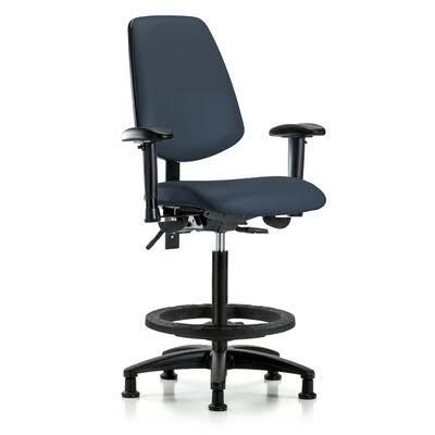Blue Ergonomic Drafting Chair Y452897