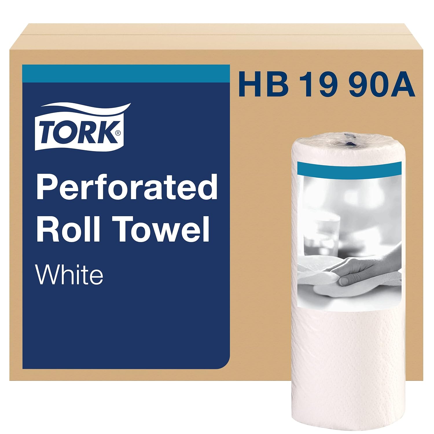 Perforated Paper Towel, White, 2-Ply, Case of 30 Rolls, 120 per Roll, 3,600 Towels Pack of 2 T412953