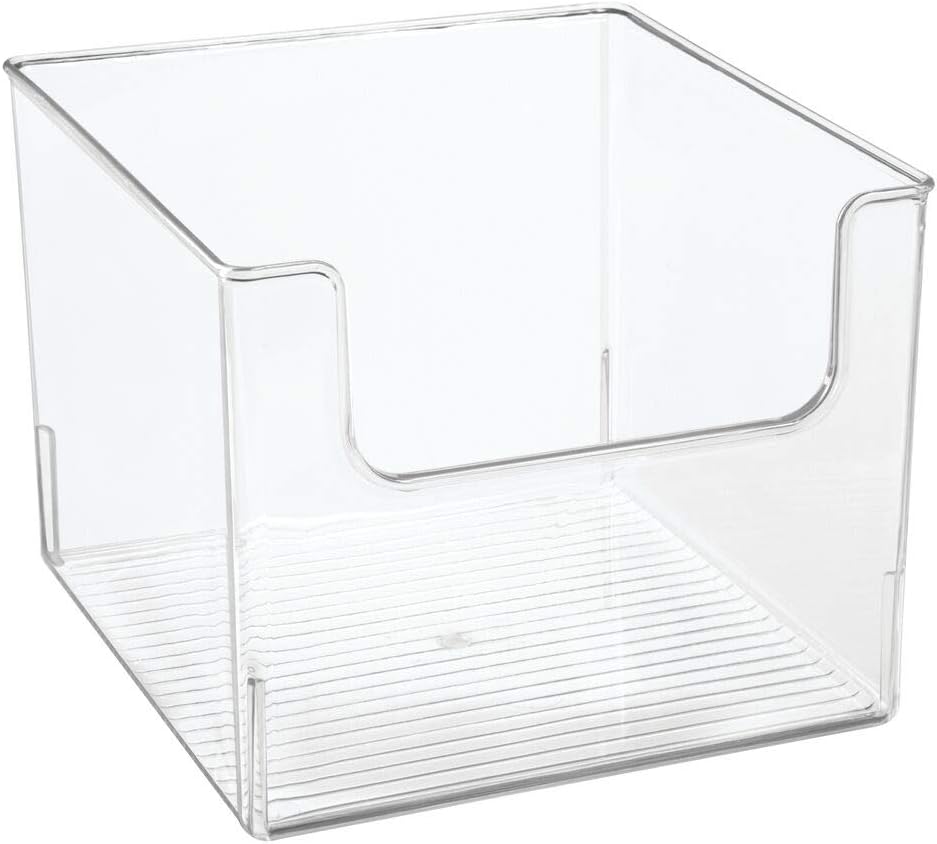 Clear Plastic 8 Pack Storage Basket Bin S471