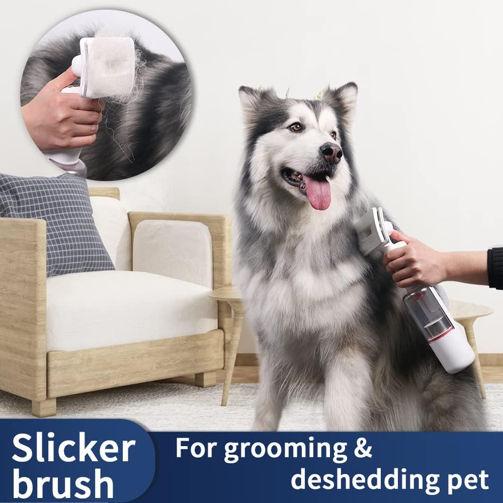 Cordless Handheld Pet Vacuum Cleaner with Slicker Brush Y433