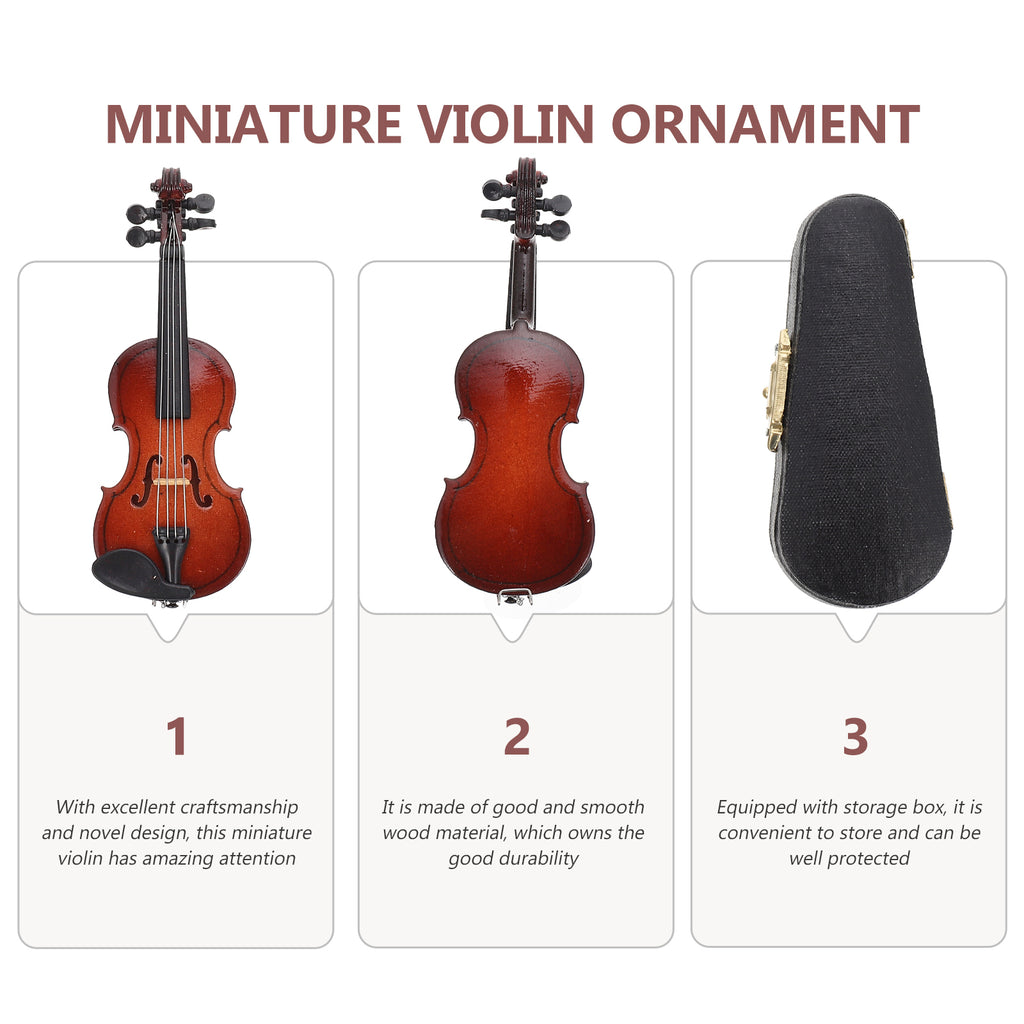 Violin Ornaments Baby Doll Toys Tabletop Decor 2 Sets J75234