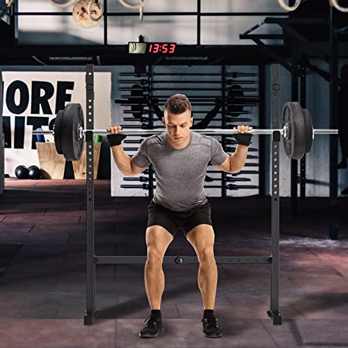 Adjustable Barbell Rack Squat Stand Bench Press Rack 550LBS Max Load Weight Lifting C238