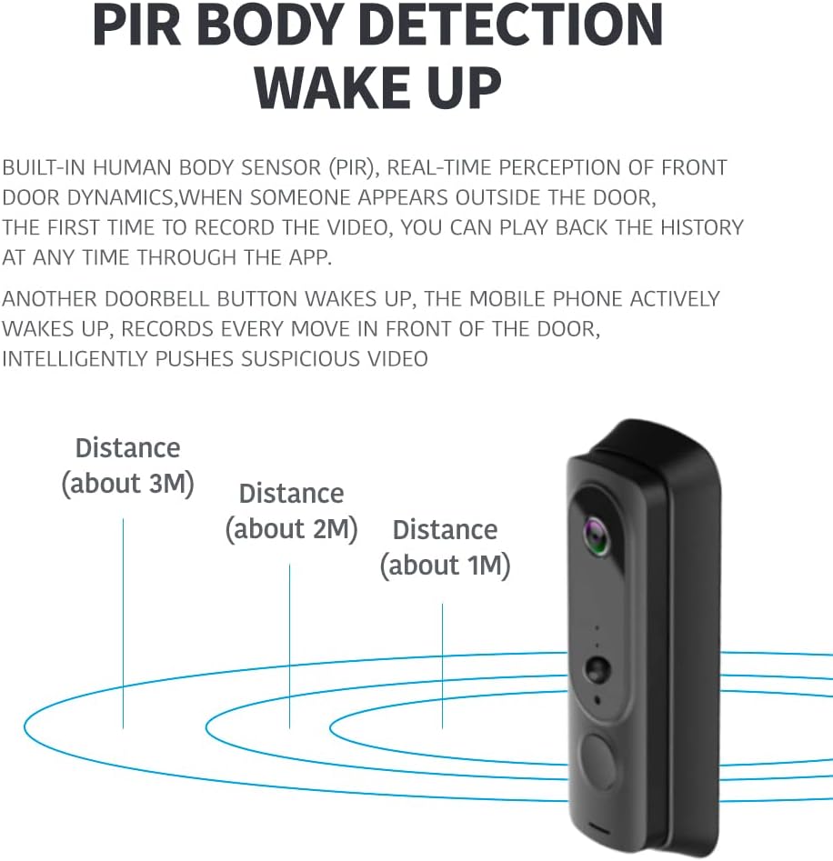 2 Pc Smart WiFi Video Doorbell Security Camera with Night Vision S703772
