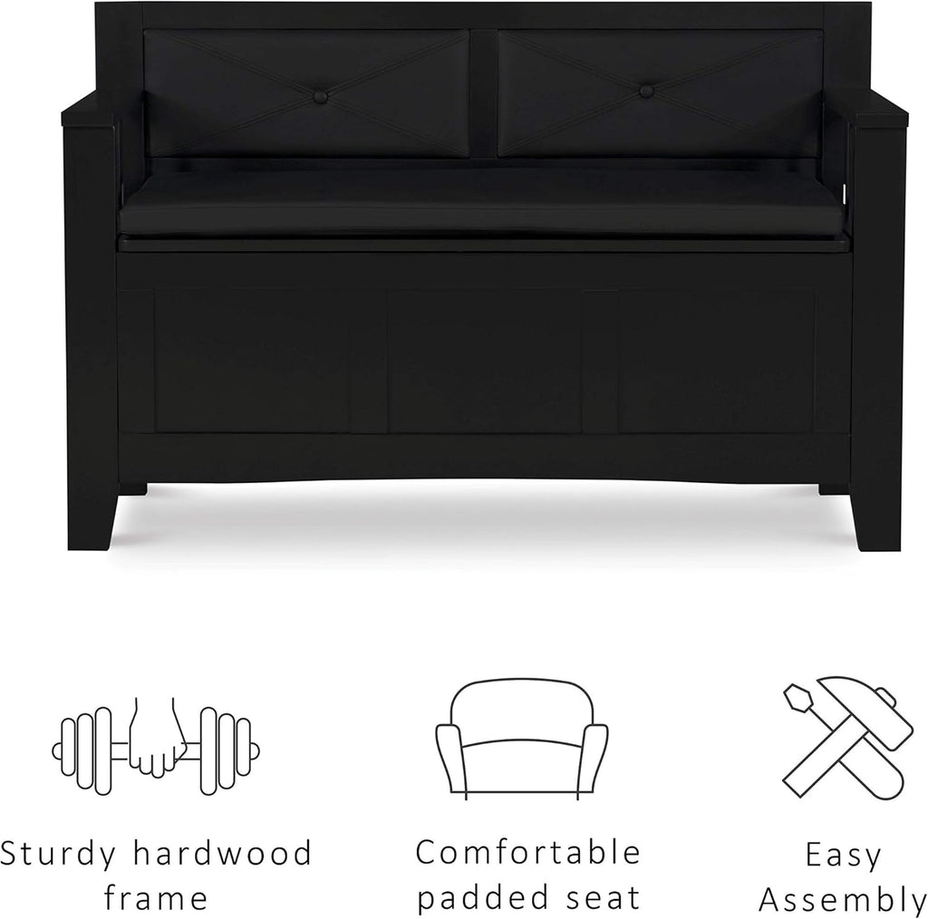 Black Padded Bench X138125