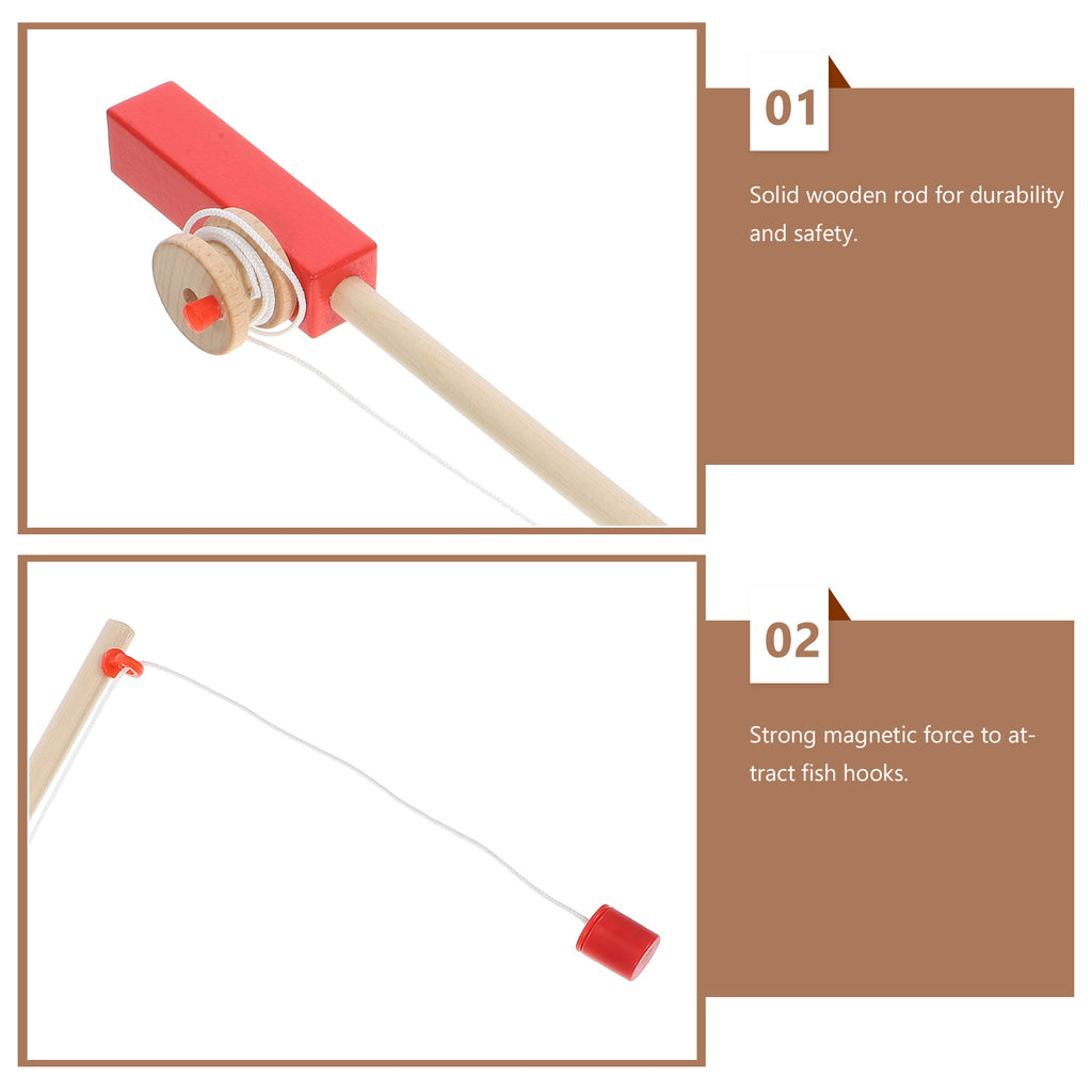 Magnetic Wooden Fishing Rod Toy Game B811118