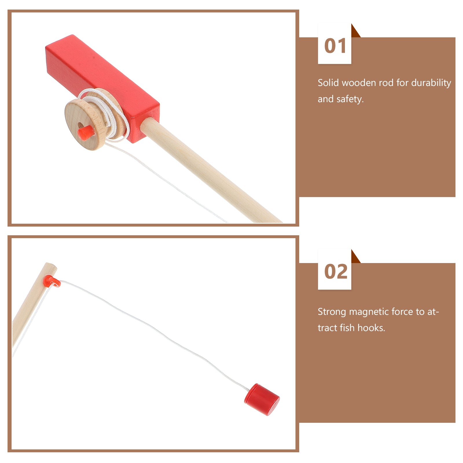 Magnetic Wooden Fishing Rod Toy Game B811118