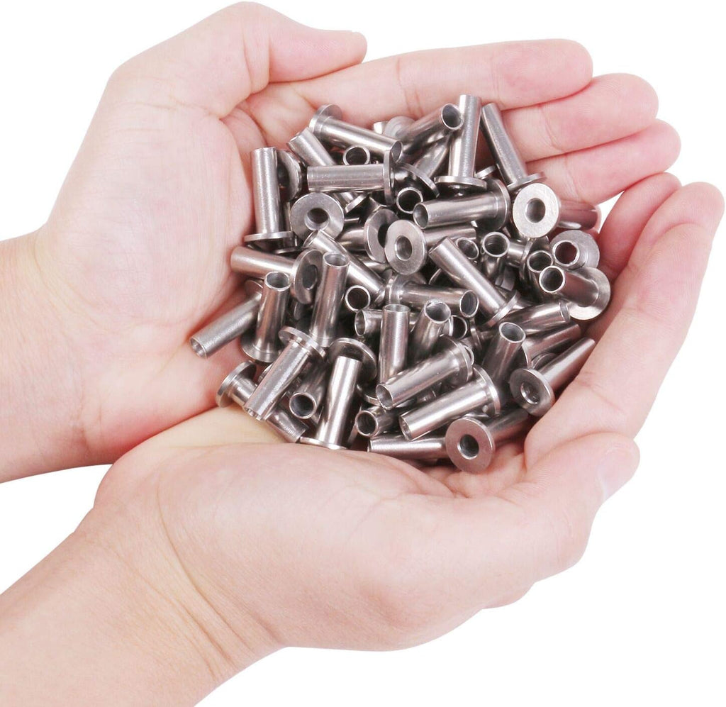 120 Pack Stainless Steel Protector Sleeves for Deck Cable Railing Z1601