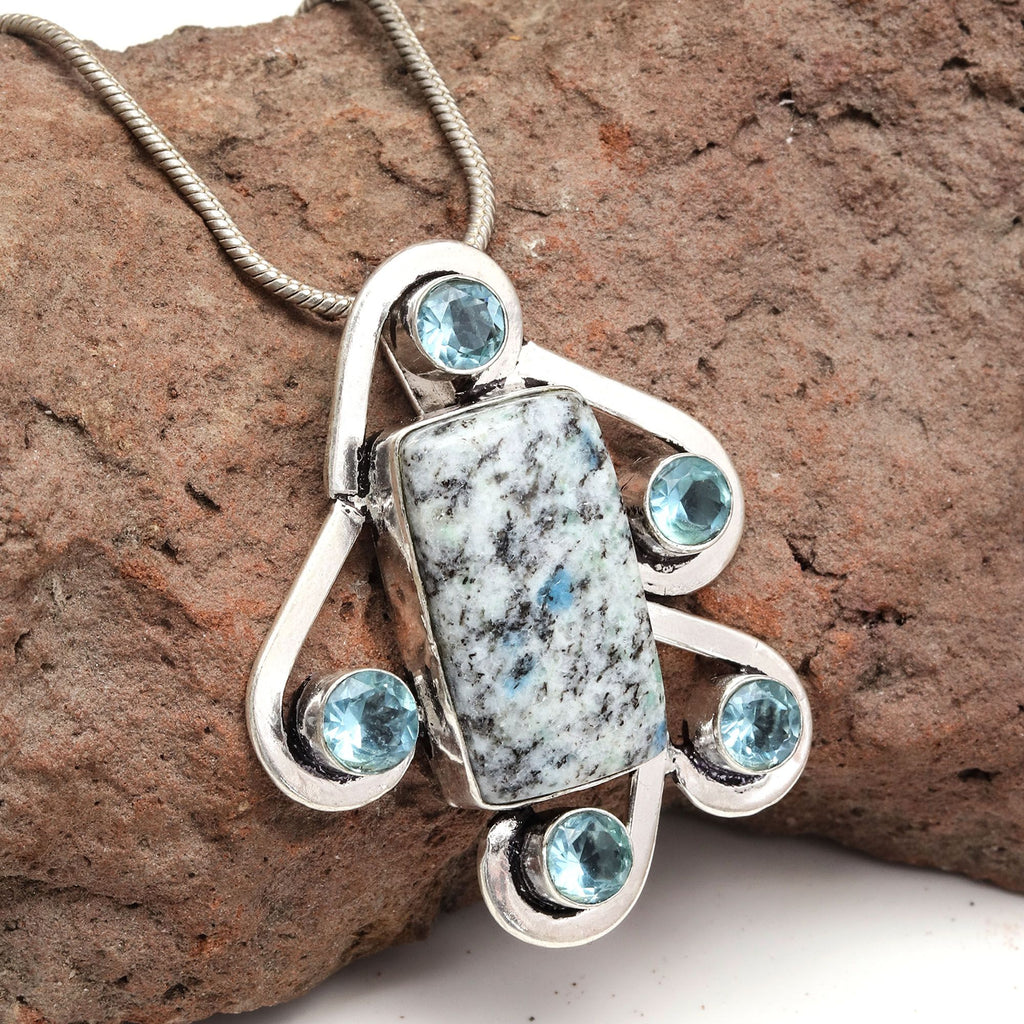 Handmade 925 Silver Jasper Gemstone Necklace L281