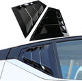 Racing Style Rear Side Window Louvers Air Vent Scoop Cover Blinds Carbon Fiber Black R79175