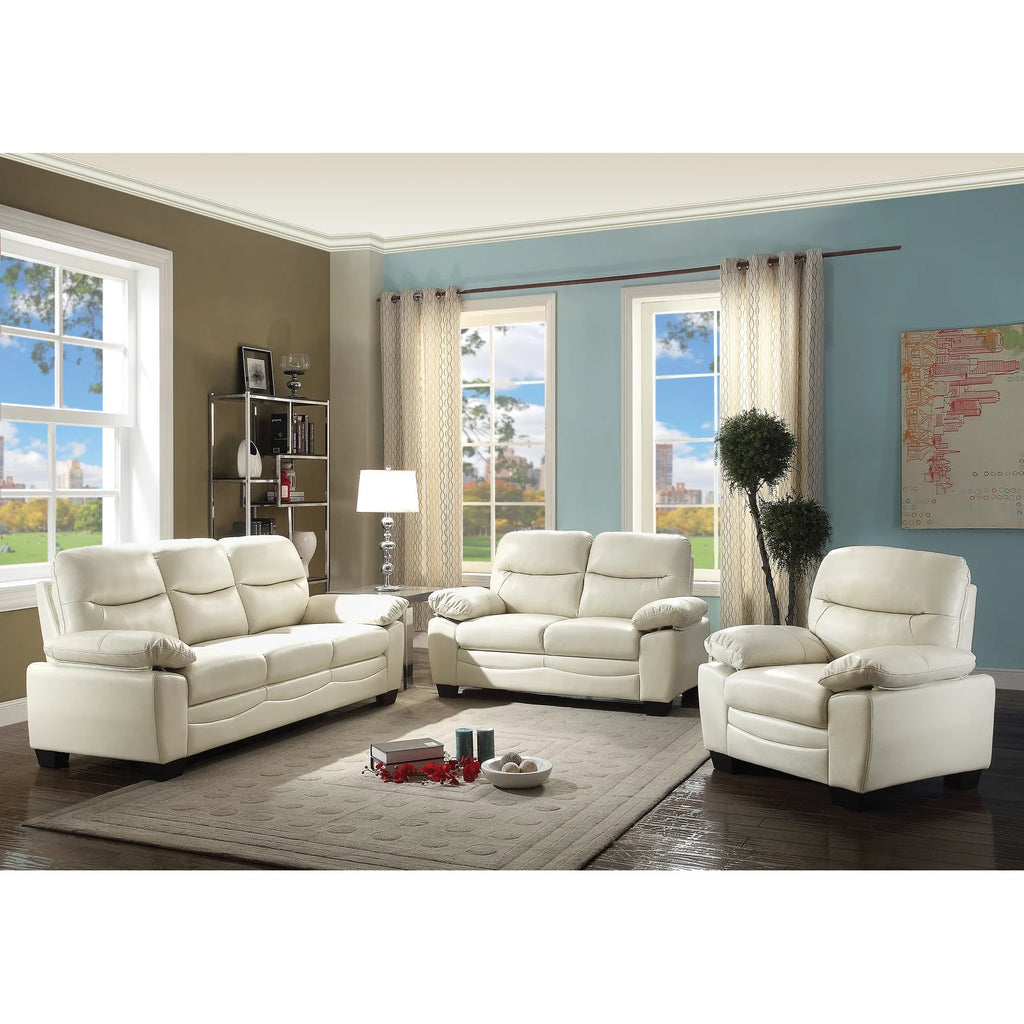 Pearl Faux Leather Straight Sofa H2443