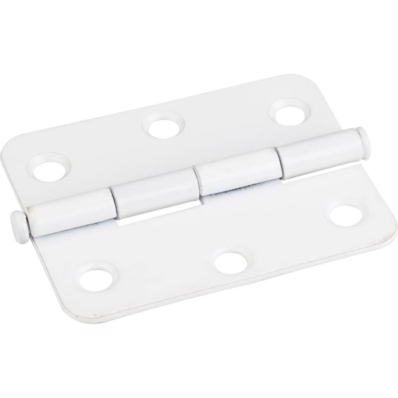 2-1/2 inch Full Inset Butt Cabinet Door Hinge Pack of Bright White Q6449