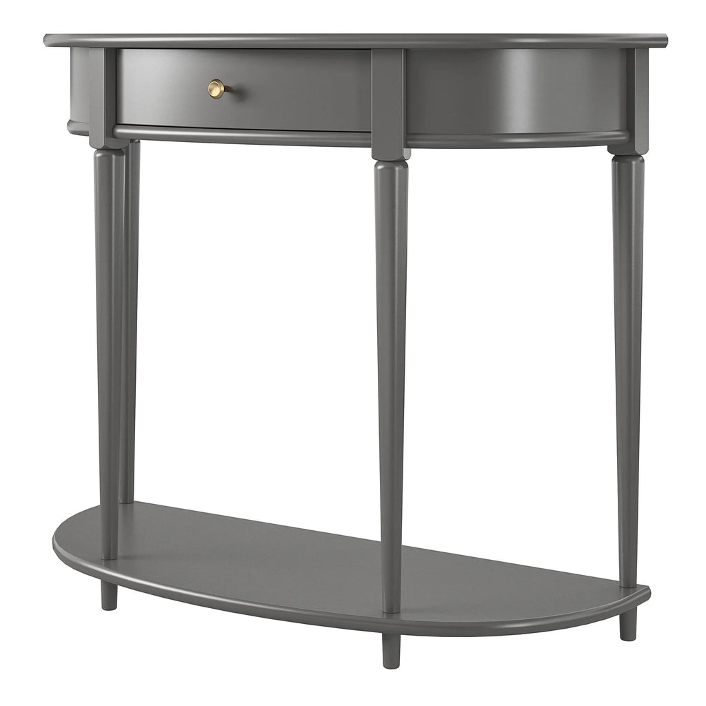 Gray Half-Moon Console Table I506