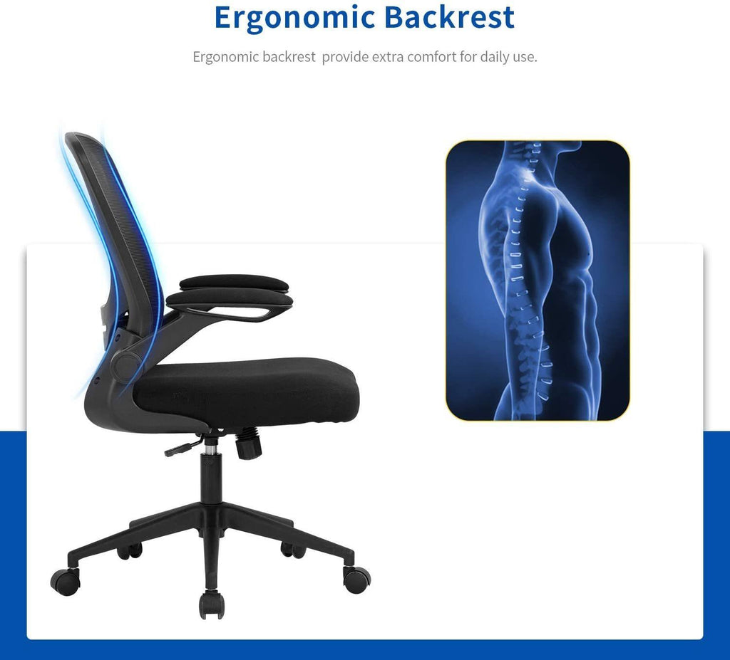 Ergonomic Mesh Swivel Task Chair with Lumbar Support K76251