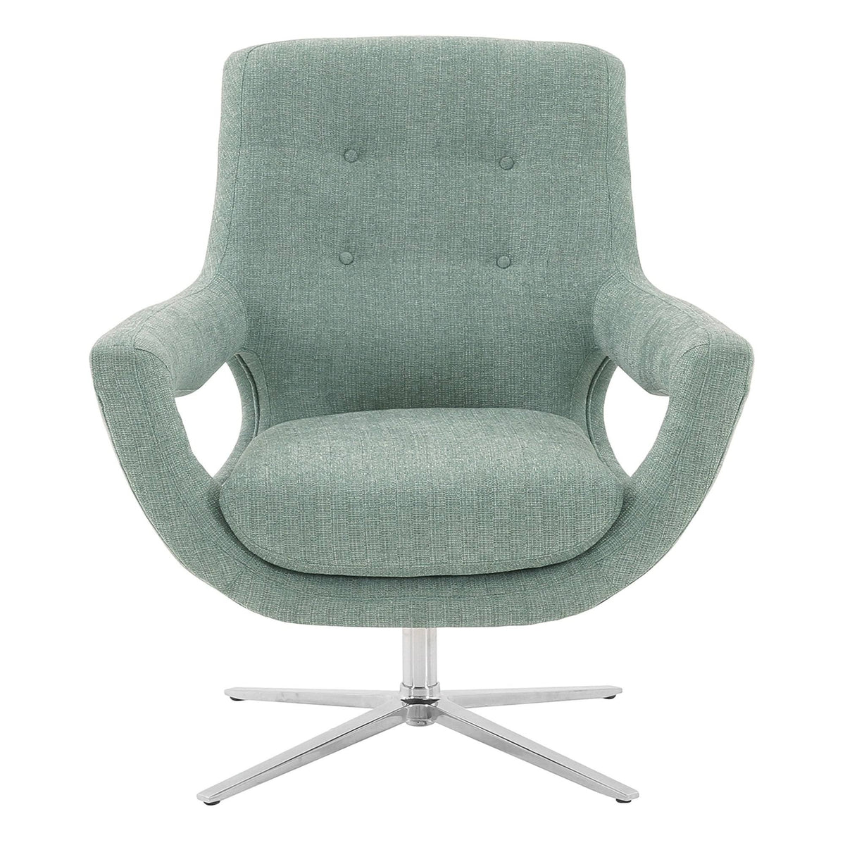 Spa Blue Fabric Adjustable Swivel Accent Chair H644