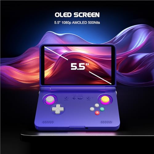 Black 5.5" AMOLED 1080P Retro Game Console V864155
