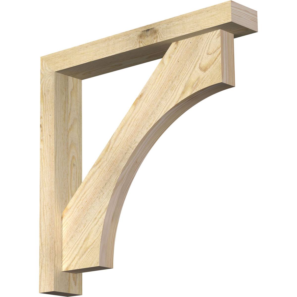 Rough Sawn Douglas Fir Bracket with Offset Brace M843