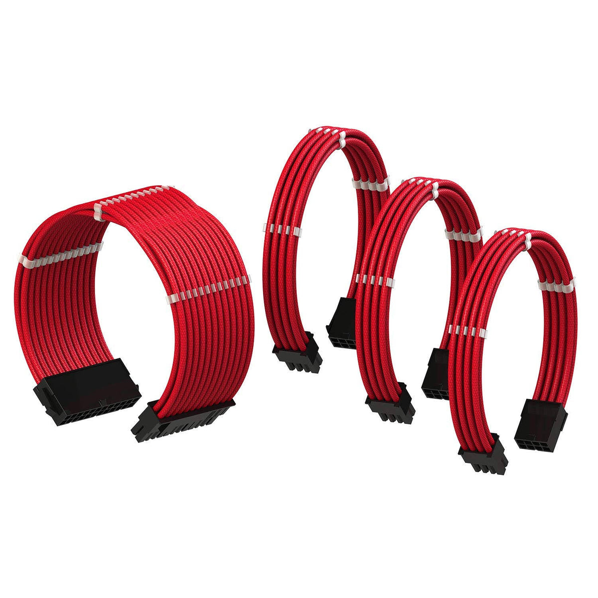PSU Cable Extension Sleeved Braided Kit 1 x 24 P (20+4) 1 x 8 P (4+4) CPU 2 x 8 P (6+2) GPU Y340382
