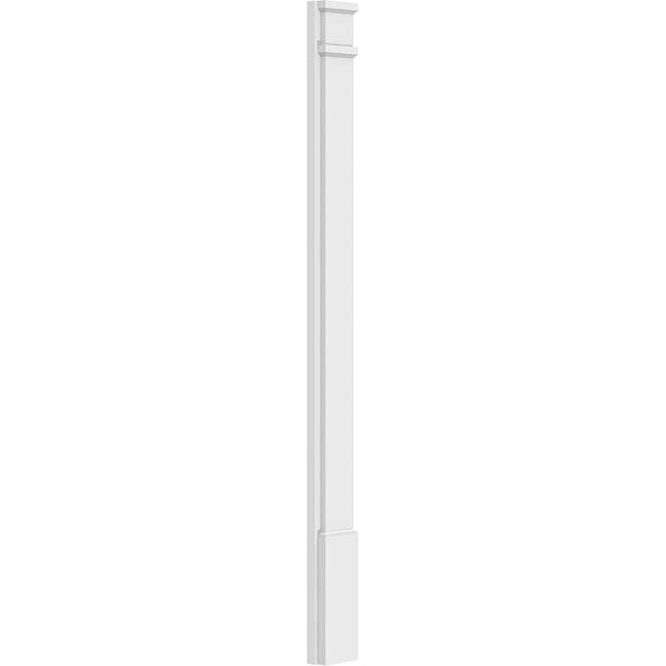 Smooth PVC Pilaster with Decorative Capital & Base (Pair) E369