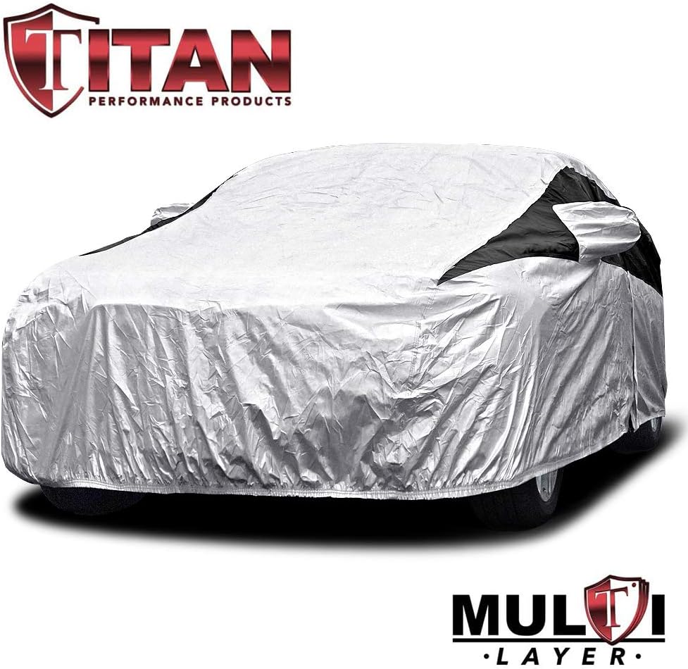 Multi-Layer PEVA Car Cover for Sedans, Waterproof, UV Protection, Pack of 2 X4627