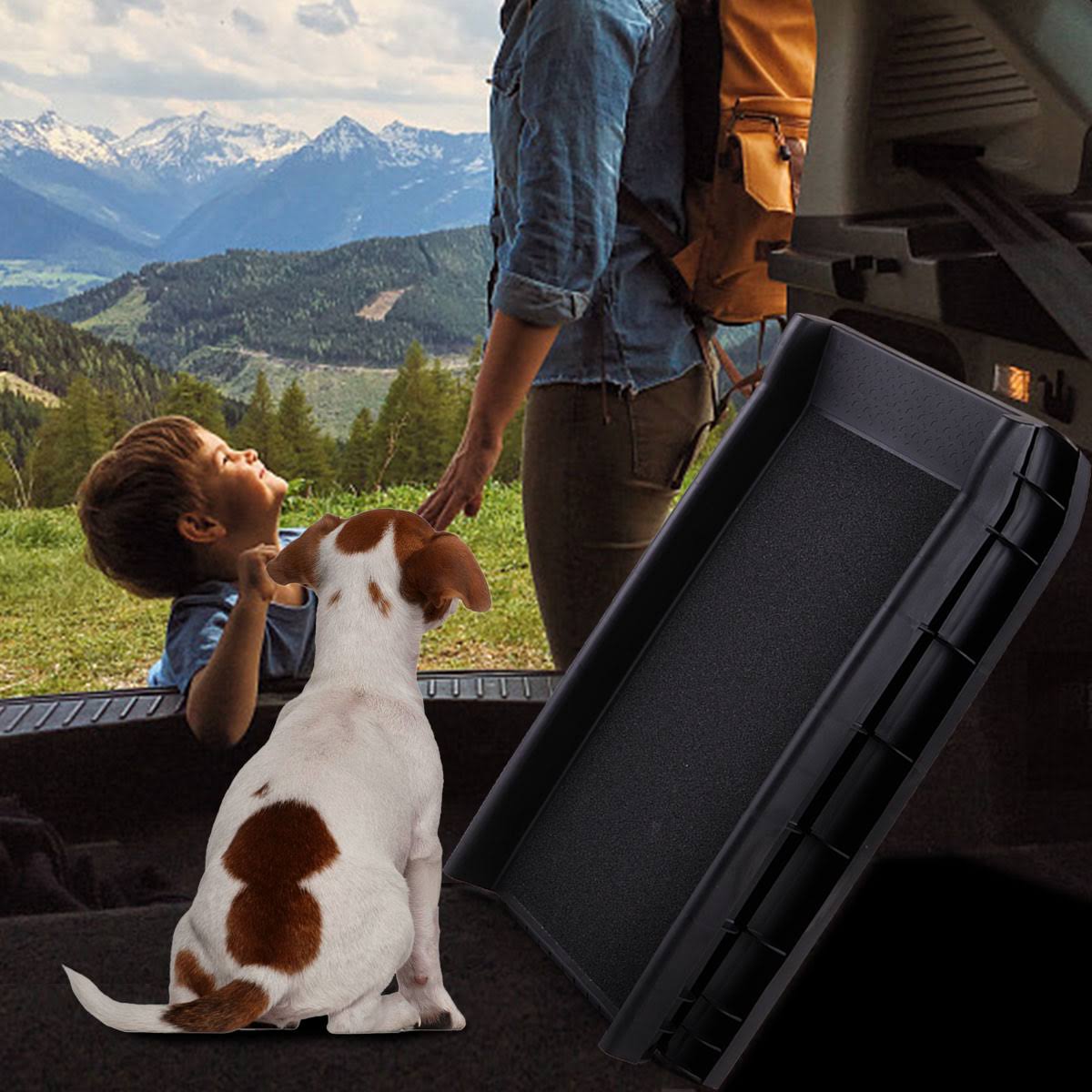 62x22 L Folding Pet Ramp Dog Ladder Portable Steps Stairs K8645