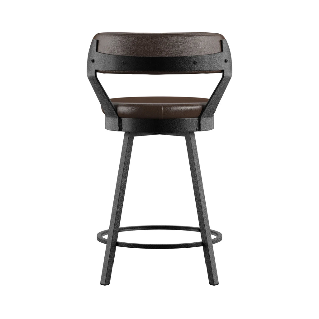 Brown Swivel Bar Stool, Set of 2 K479101