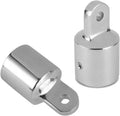 2 PCS 3/4'' Bimini Top Caps Tube Canopy Hardware, Eye End Top Fitting Marine 316 Stainless Steel H1833