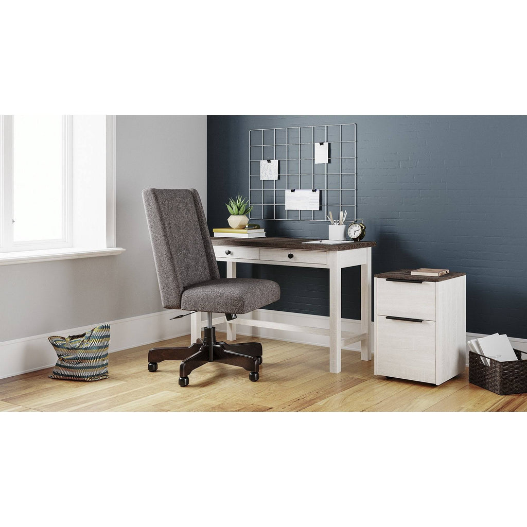 White and Brown File Cabinet J82263