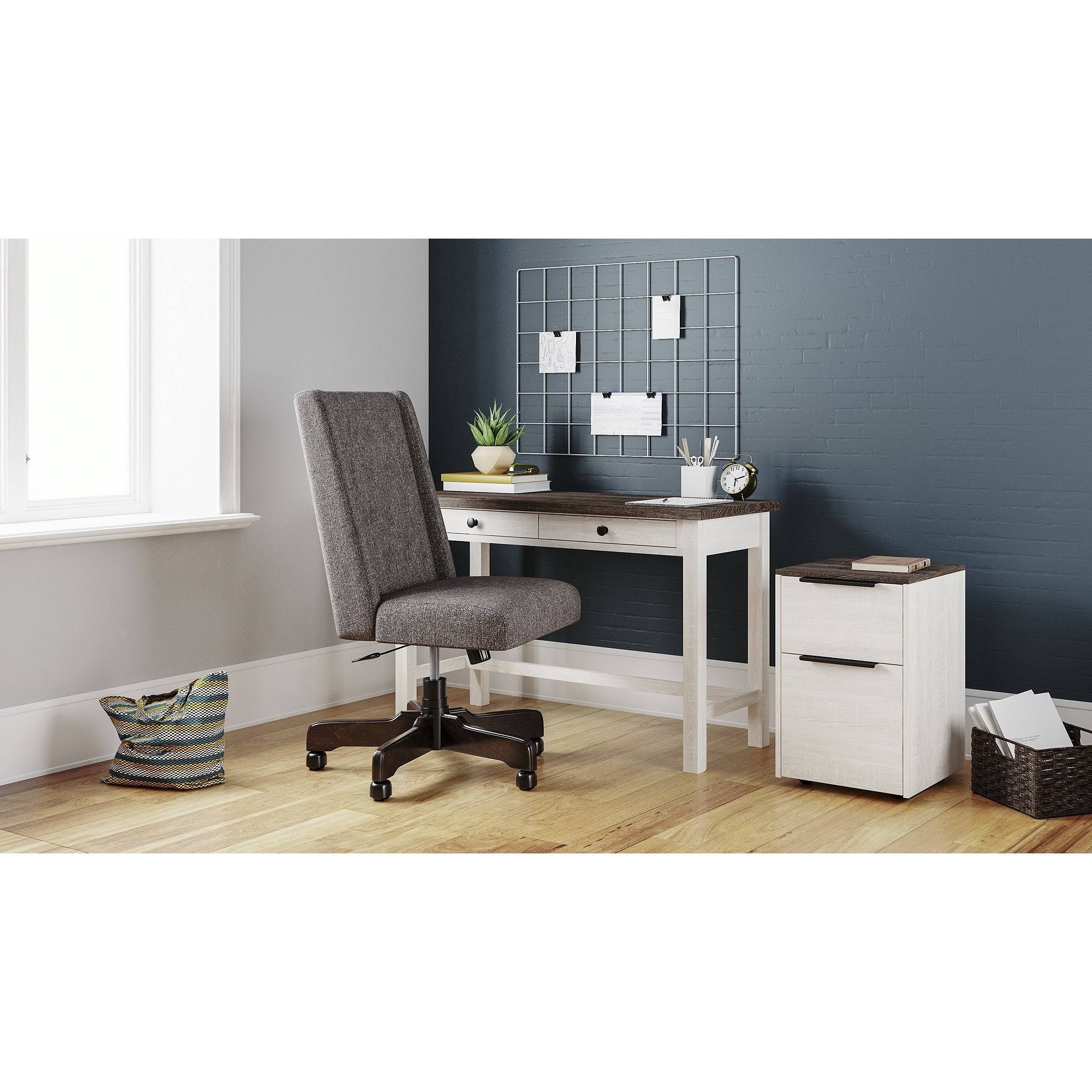 White and Brown File Cabinet J82263