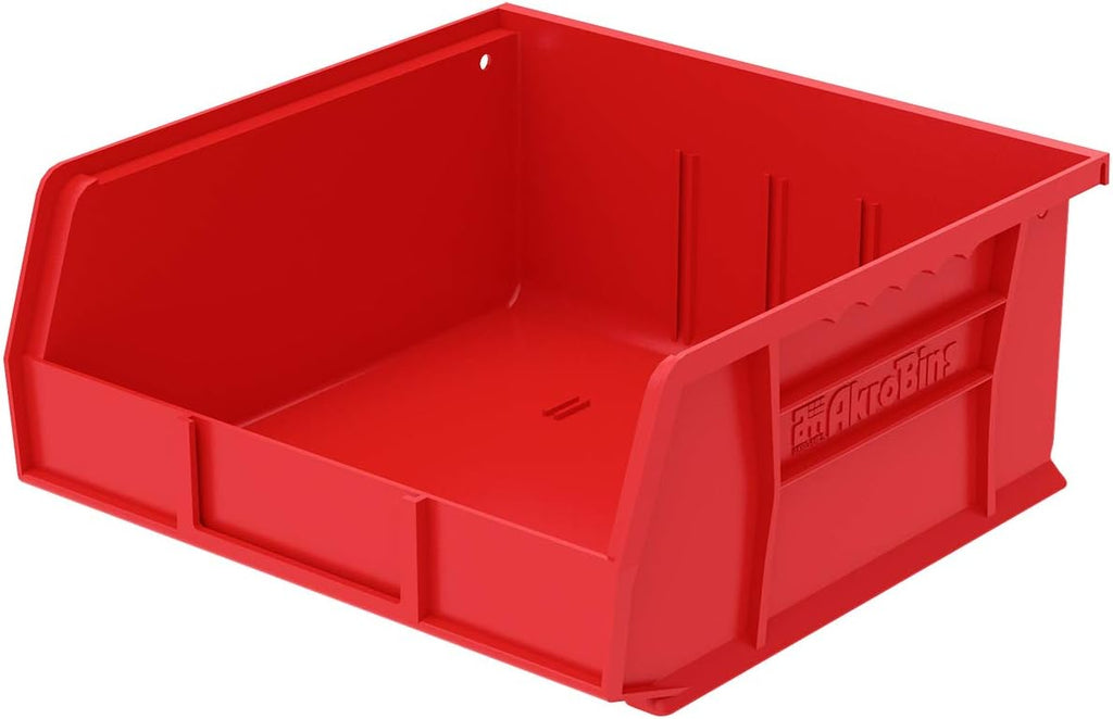 Plastic Storage Bin Hanging Stacking Containers, 11-Inch x 11-Inch x 5-Inch, Blue, 6-Pack U956241
