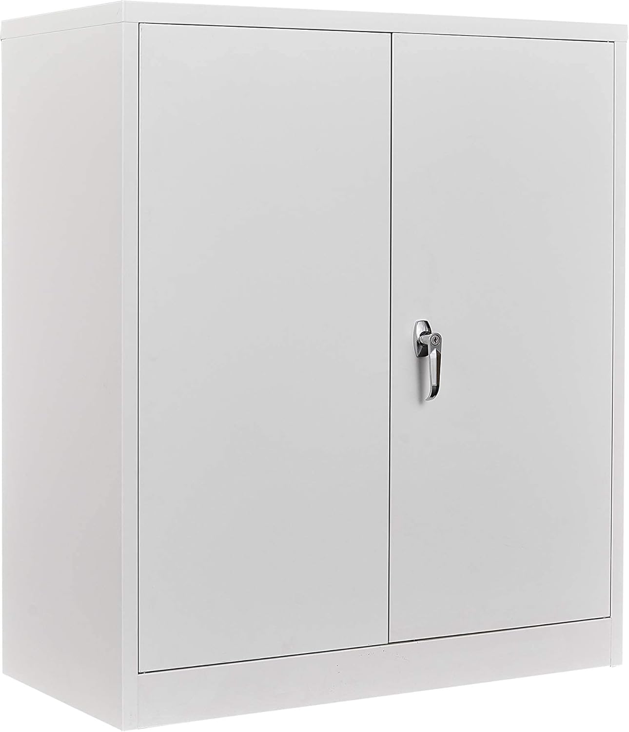 72" Tall Steel Storage Cabinet with Locking Door and 4 Adjustable Shelves (White) B665
