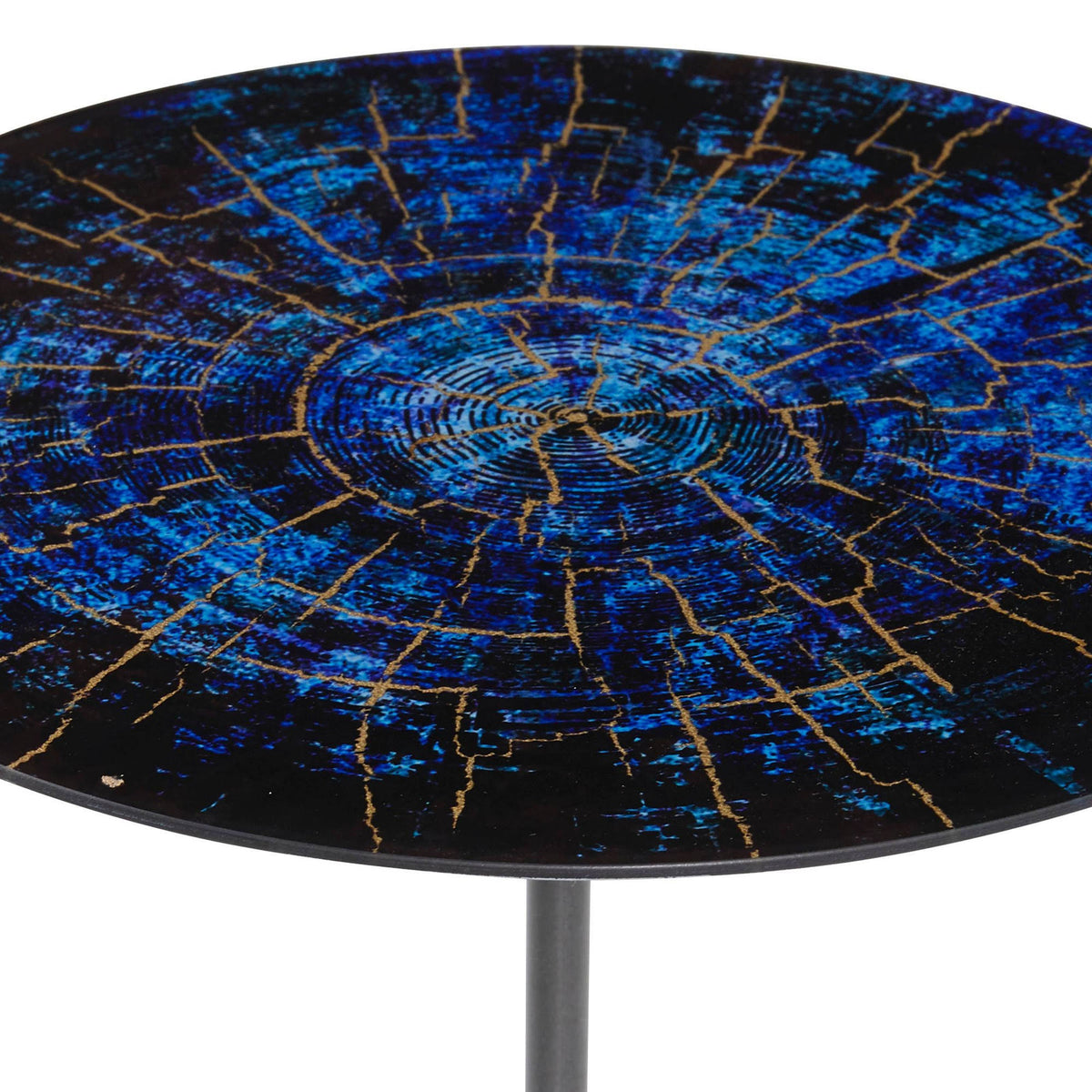 Blue Contemporary Metal Accent Table B771