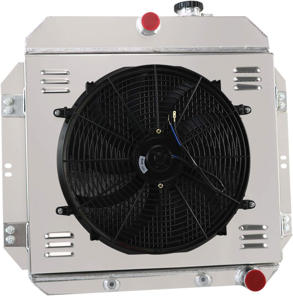 3 Row Core Aluminum Radiator with 16" Fan and Thermostat Relay Wire Kit P691