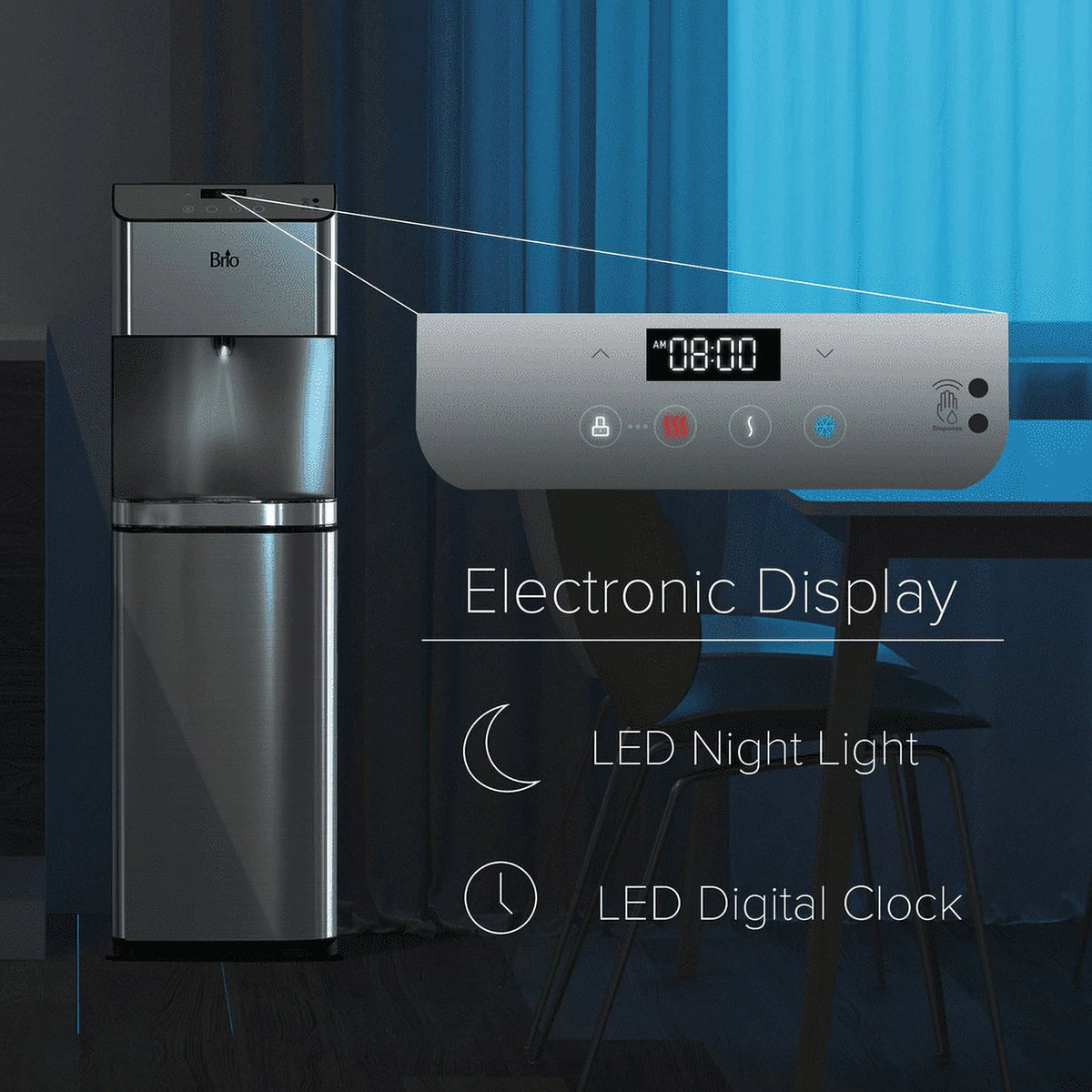 Touchless 3-Stage Bottless Water Cooler Stainless Steel F167333