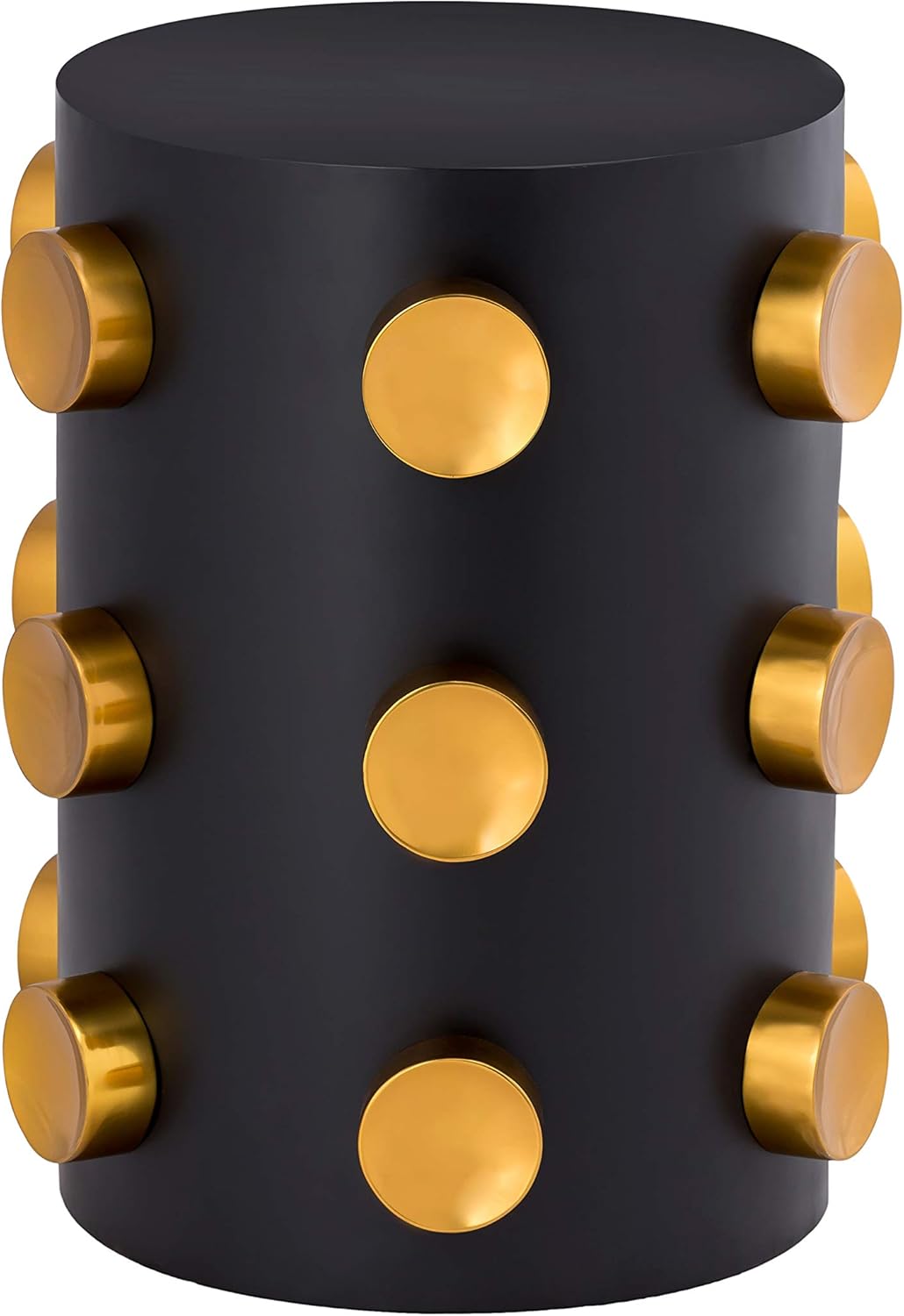 Black/Gold Cylindrical Side Table S79008