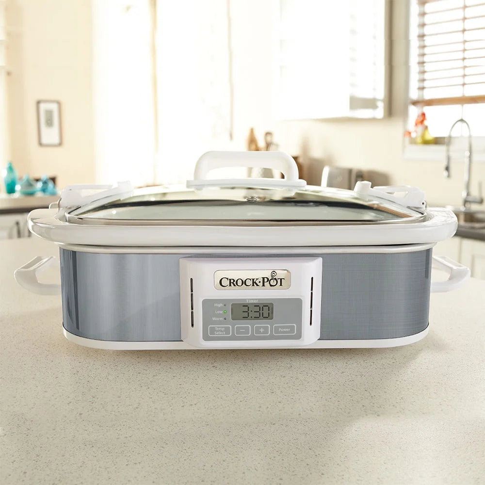 3.5 Quart Programmable Casserole Crock Slow Cooker T777