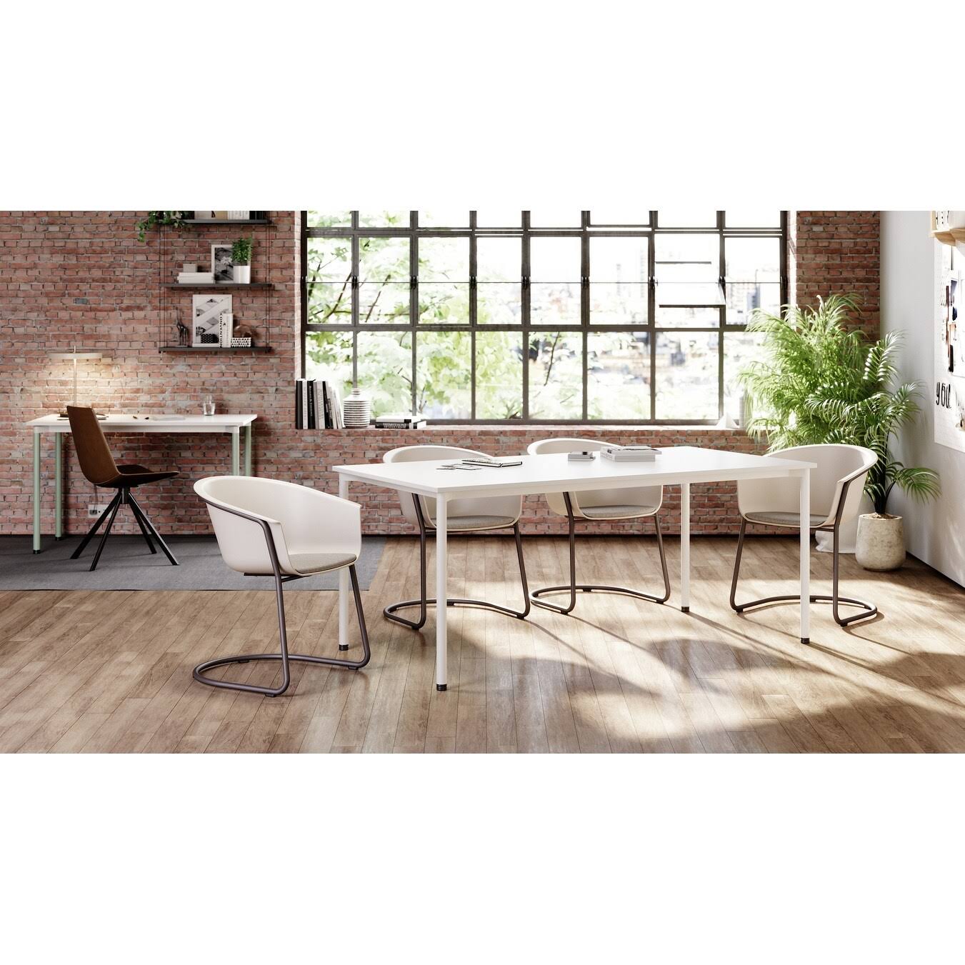 White/Sage Office Desk Z550404