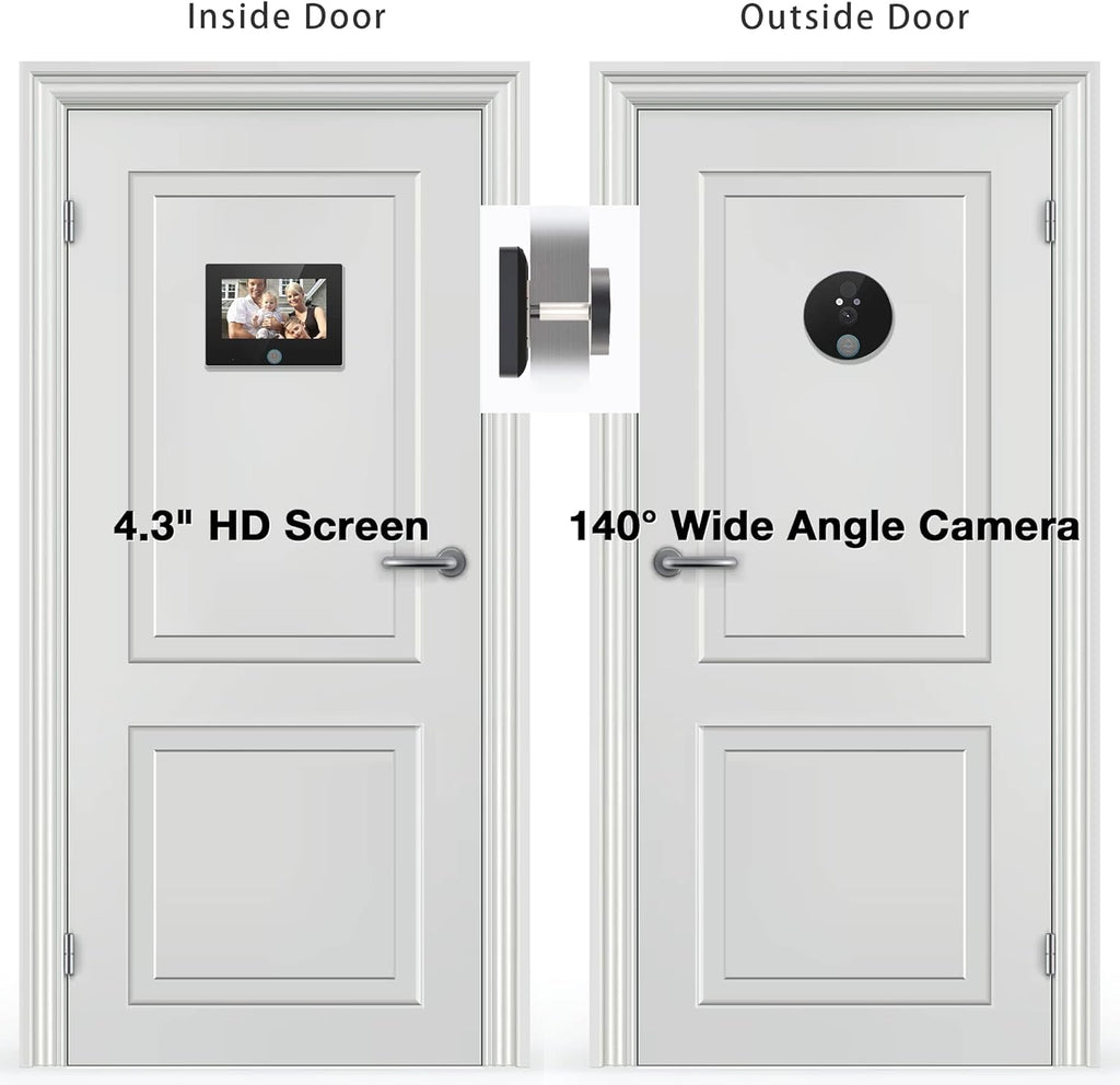 4.3 LCD Screen WiFi Digital Doorbell Viewer with PIR Motion L72987