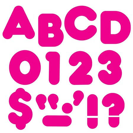 Deep Pink 2x22 Casual Uppercase Ready Letters, 6 Packs L454