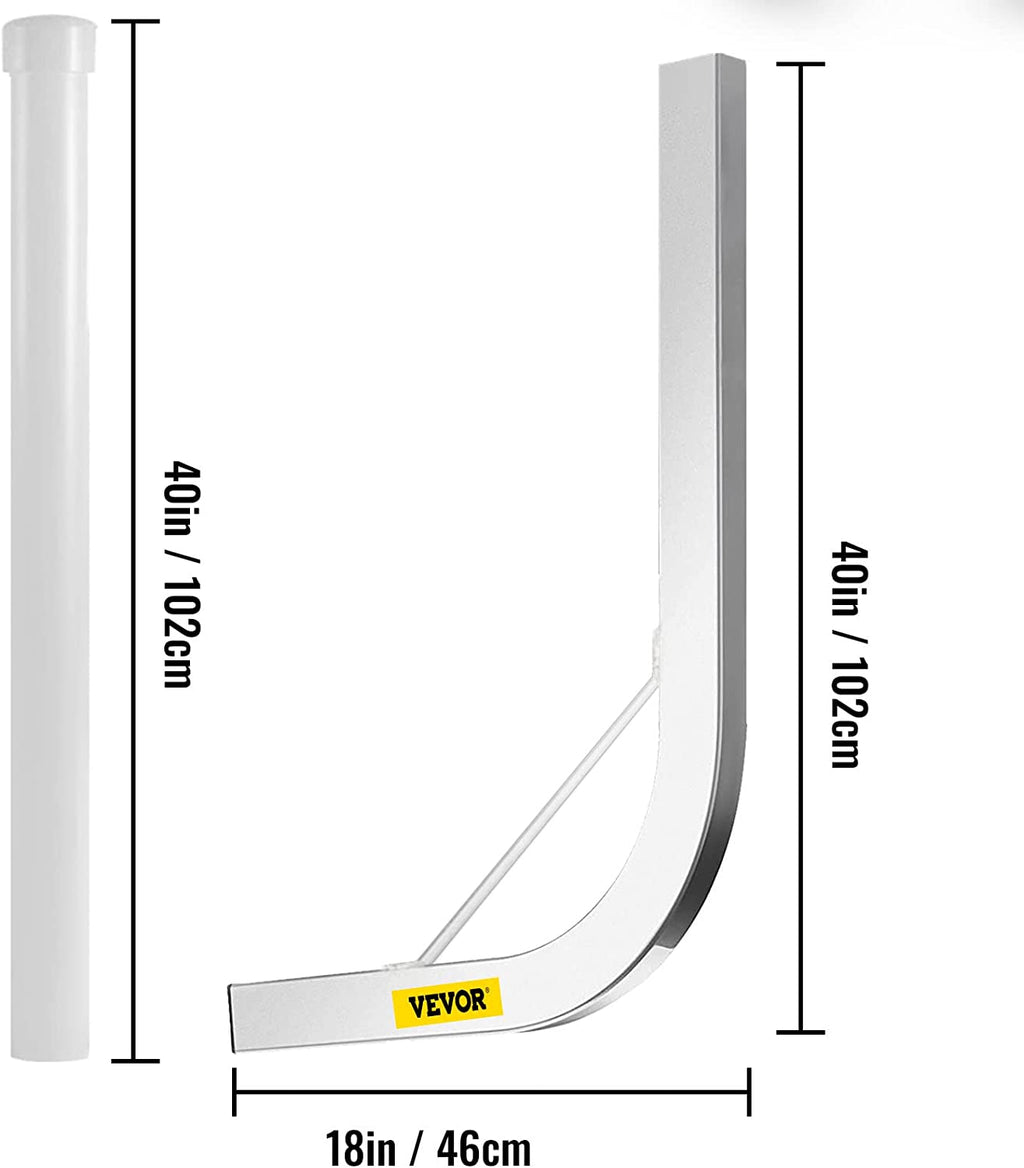 48 in. Steel Boat Trailer Guide-on with White PVC Tube Covers W22074