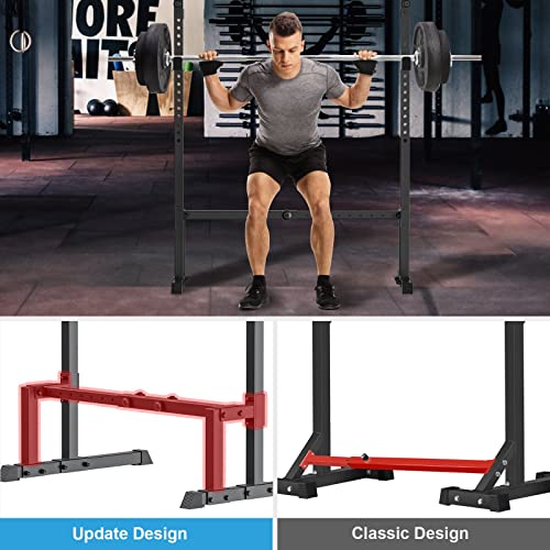 Adjustable Barbell Rack Squat Stand Bench Press Rack 550LBS Max Load Weight Lifting C238