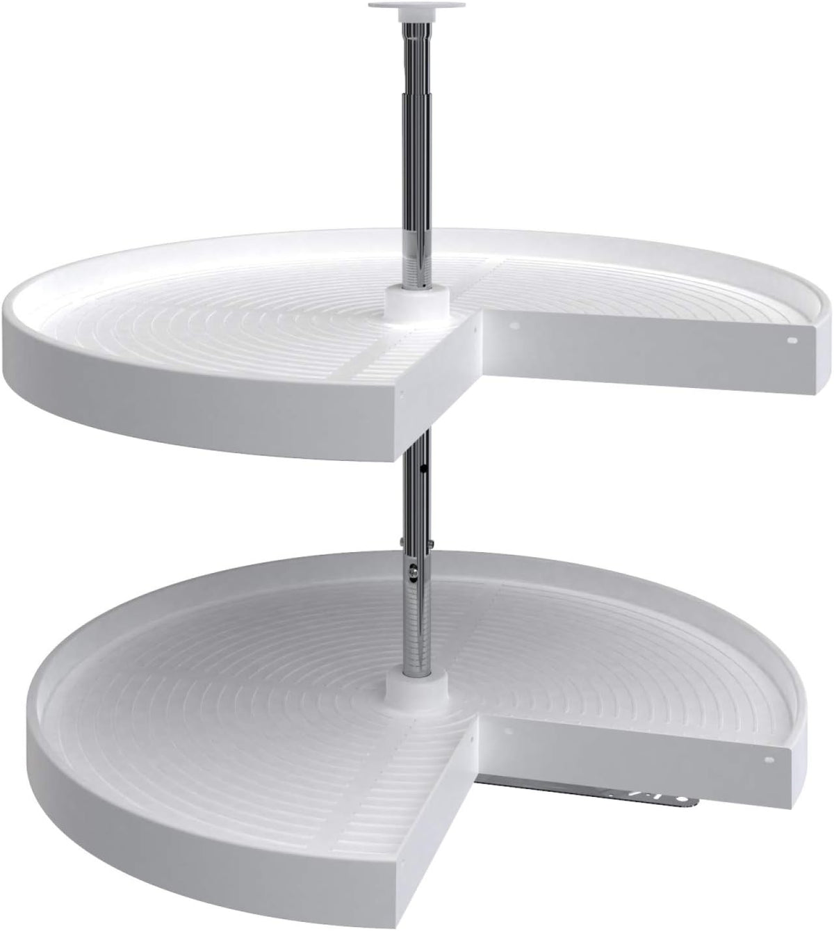 Almond Polymer Pie-Cut Cabinet Lazy Susan 2-Shelf L12403